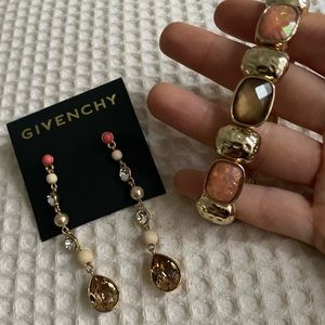 Givenchy earrings and bracelet